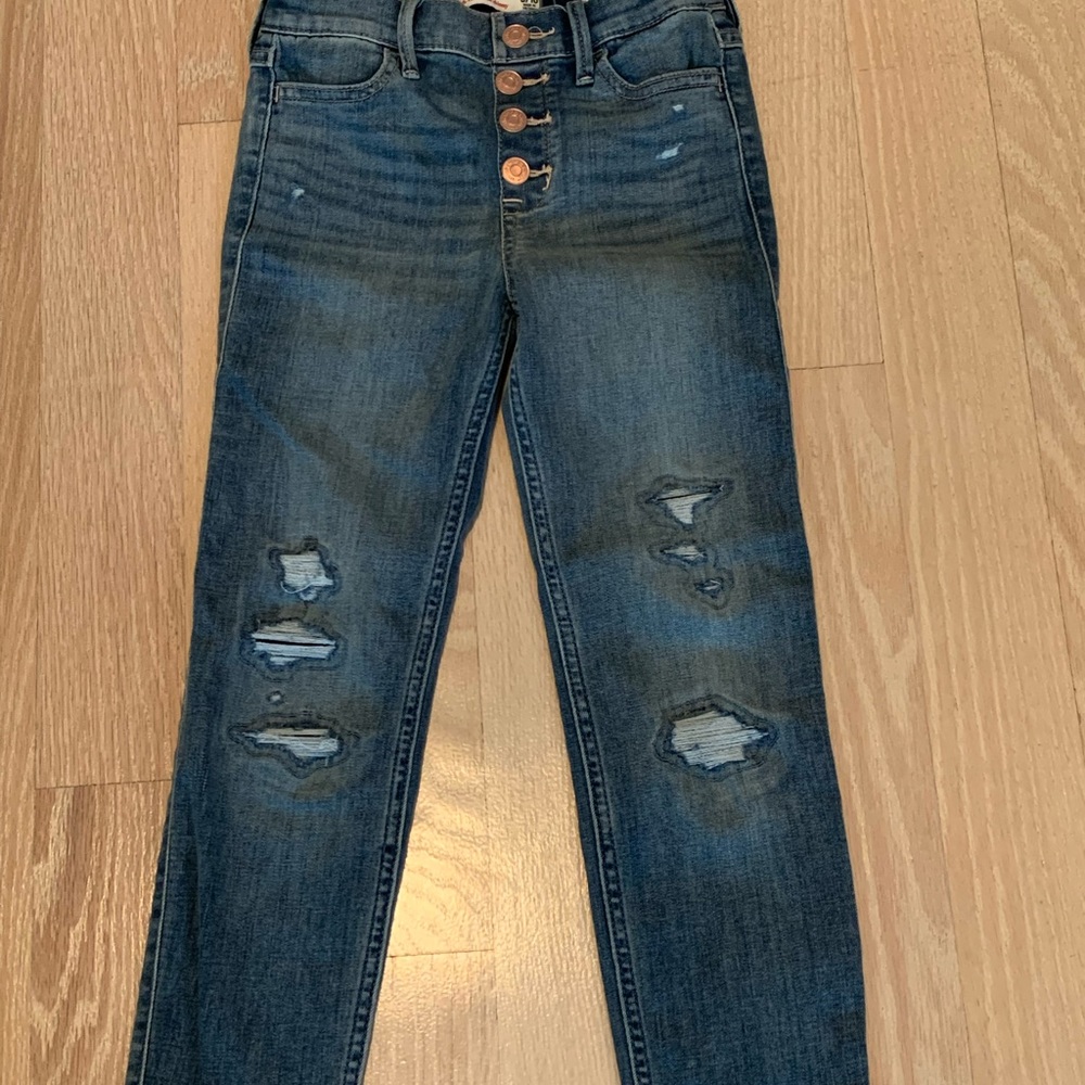 Kids Abercrombie high-rise ankle skinny jeans